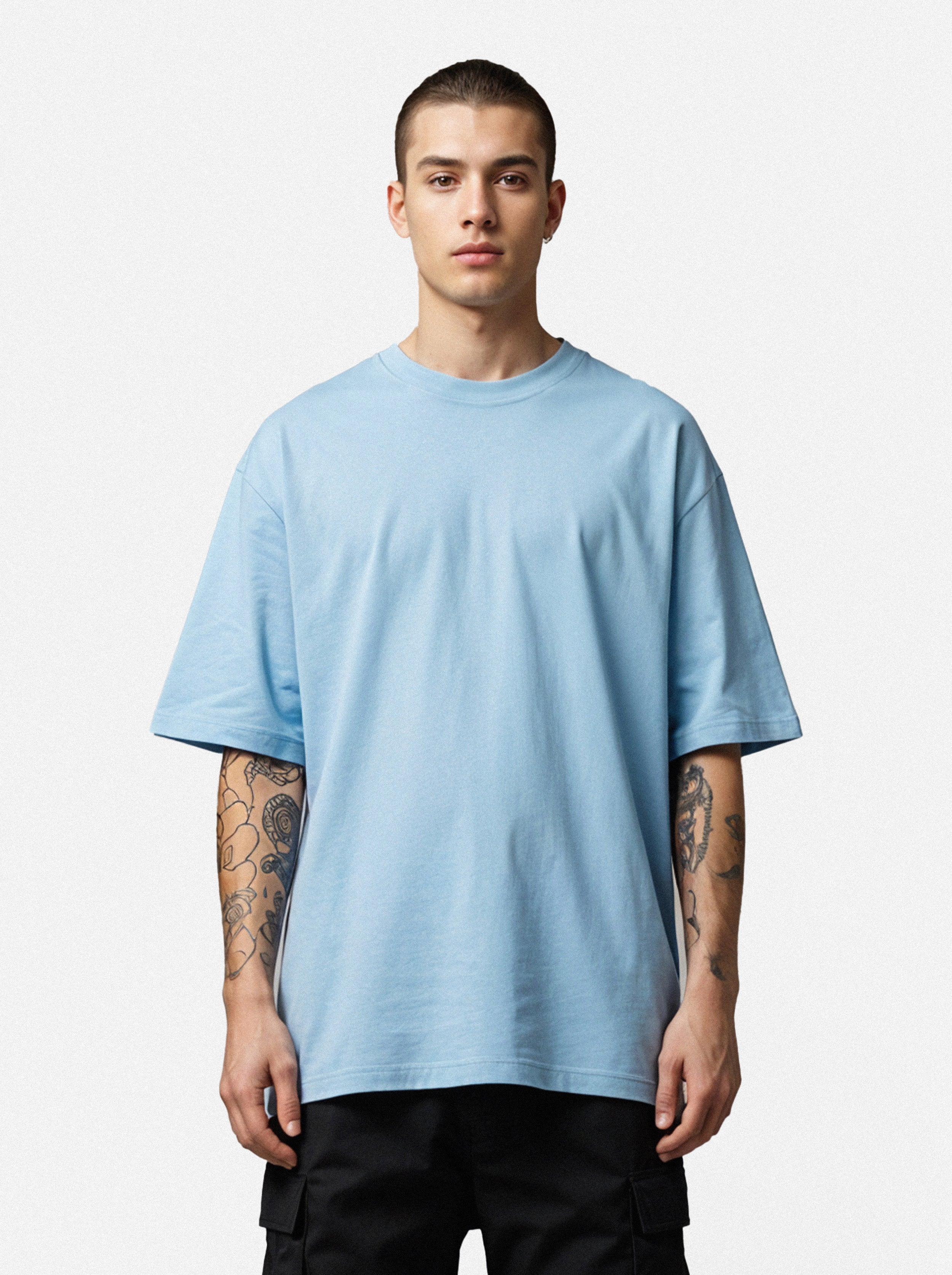 Vacancy Oversized Shirt - Baby Blue