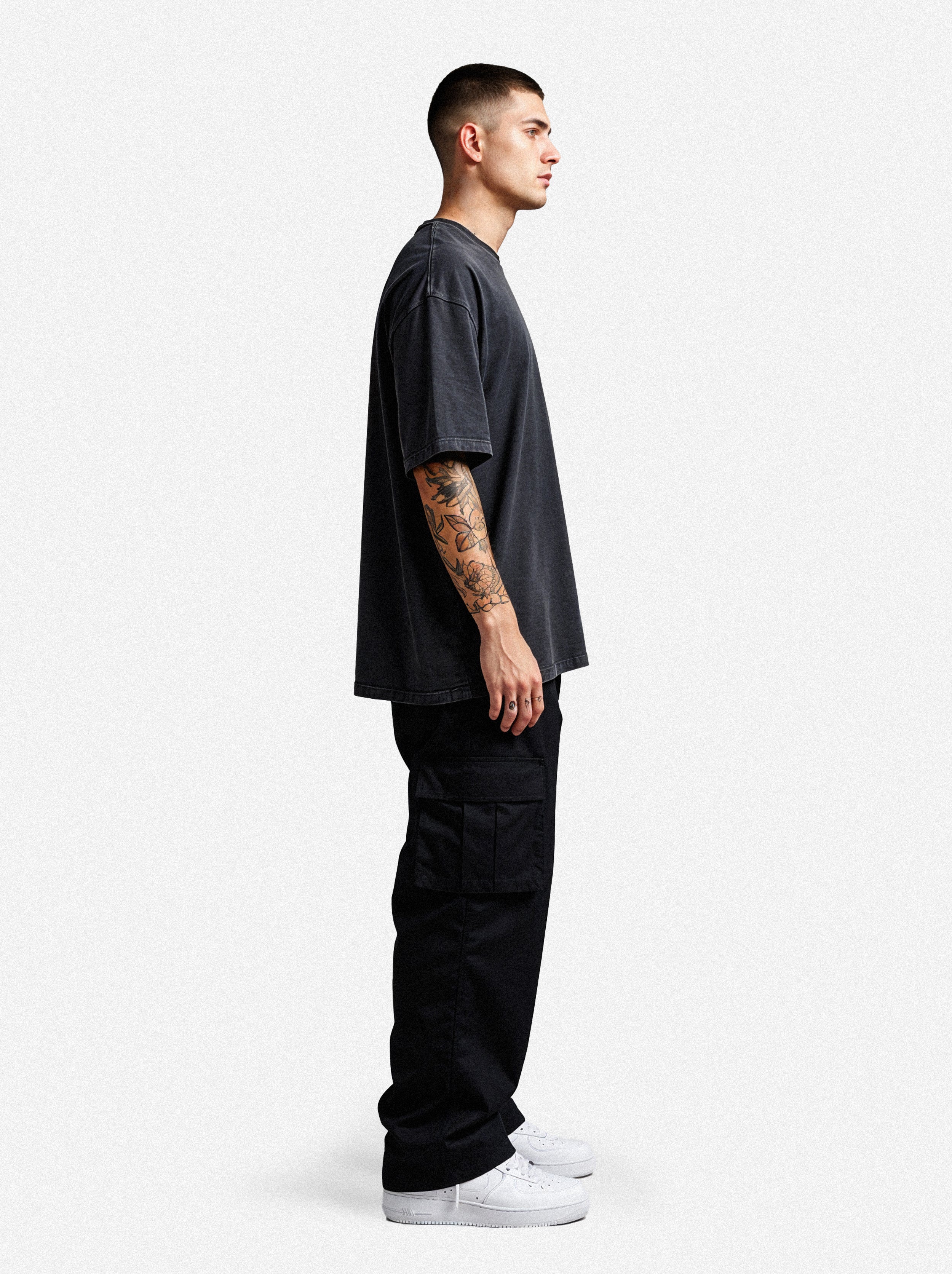 Vacancy Oversized Shirt - Washed Black