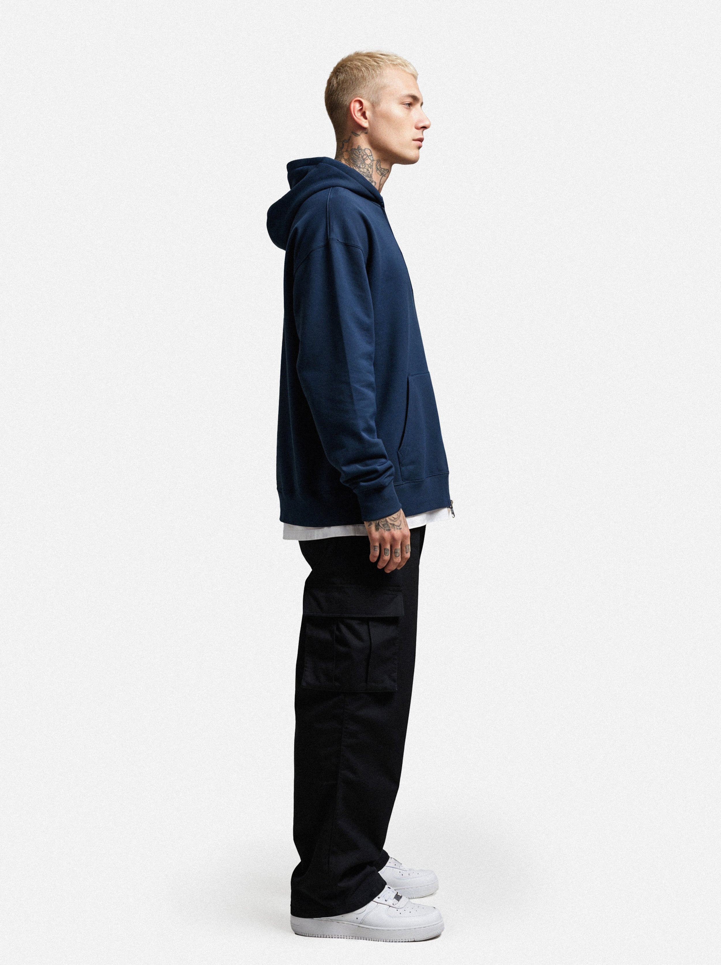 Vacancy oversized Zipper Hoodie - French Navy