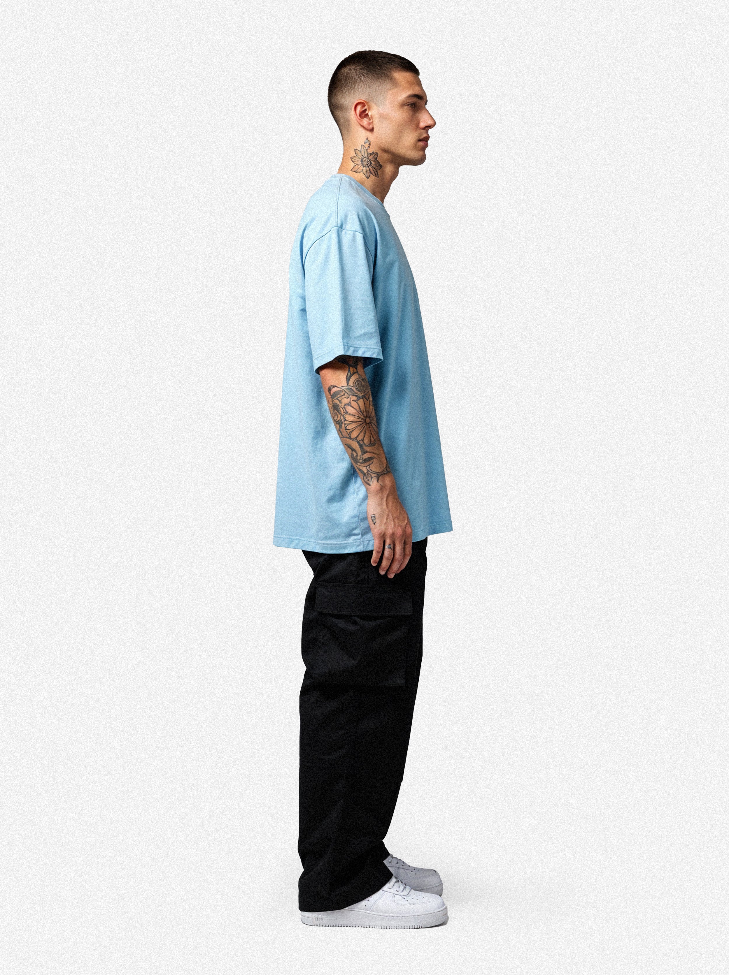 Vacancy Oversized Shirt - Baby Blue