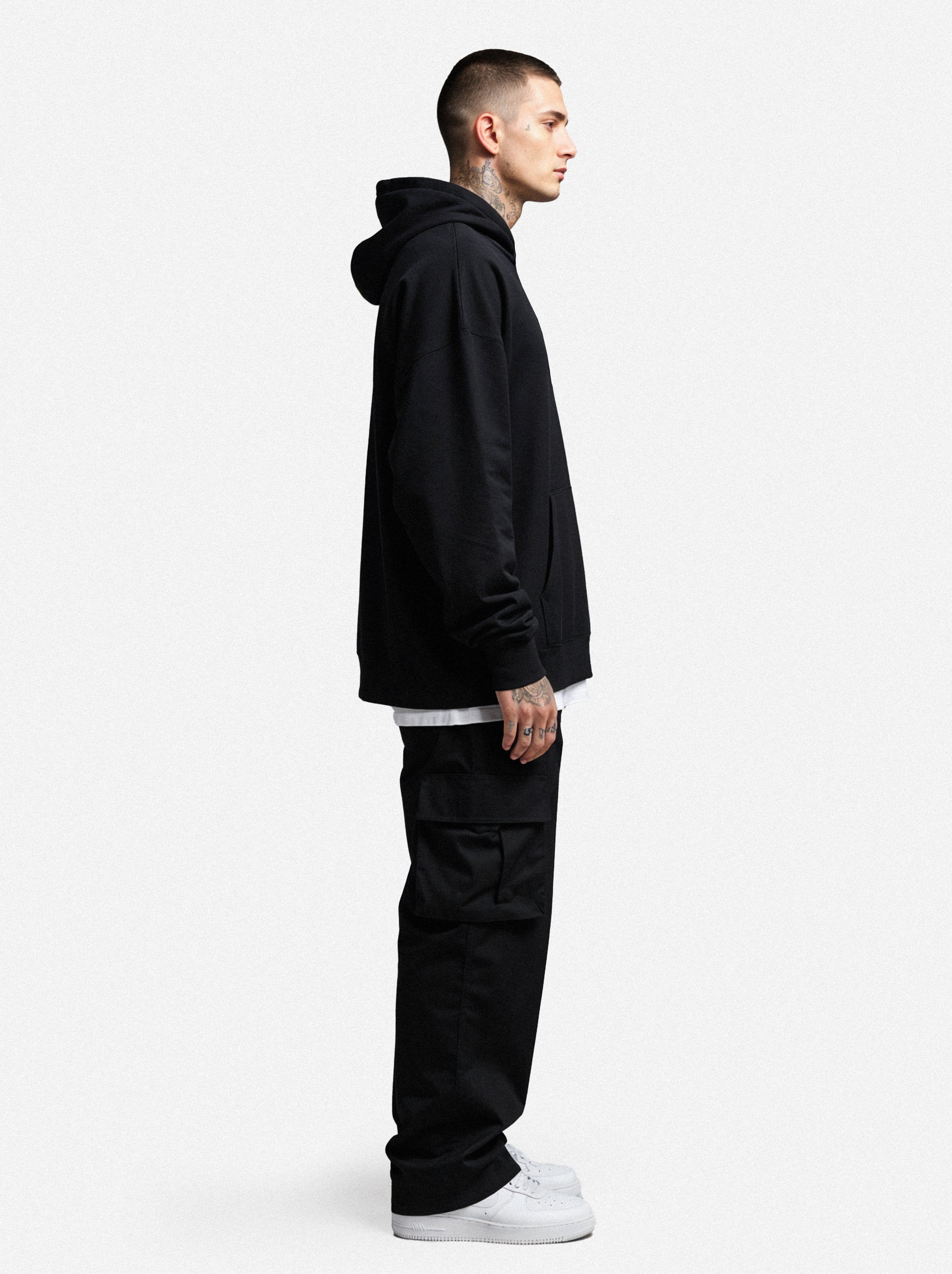Vacancy Oversized Hoodie - Black