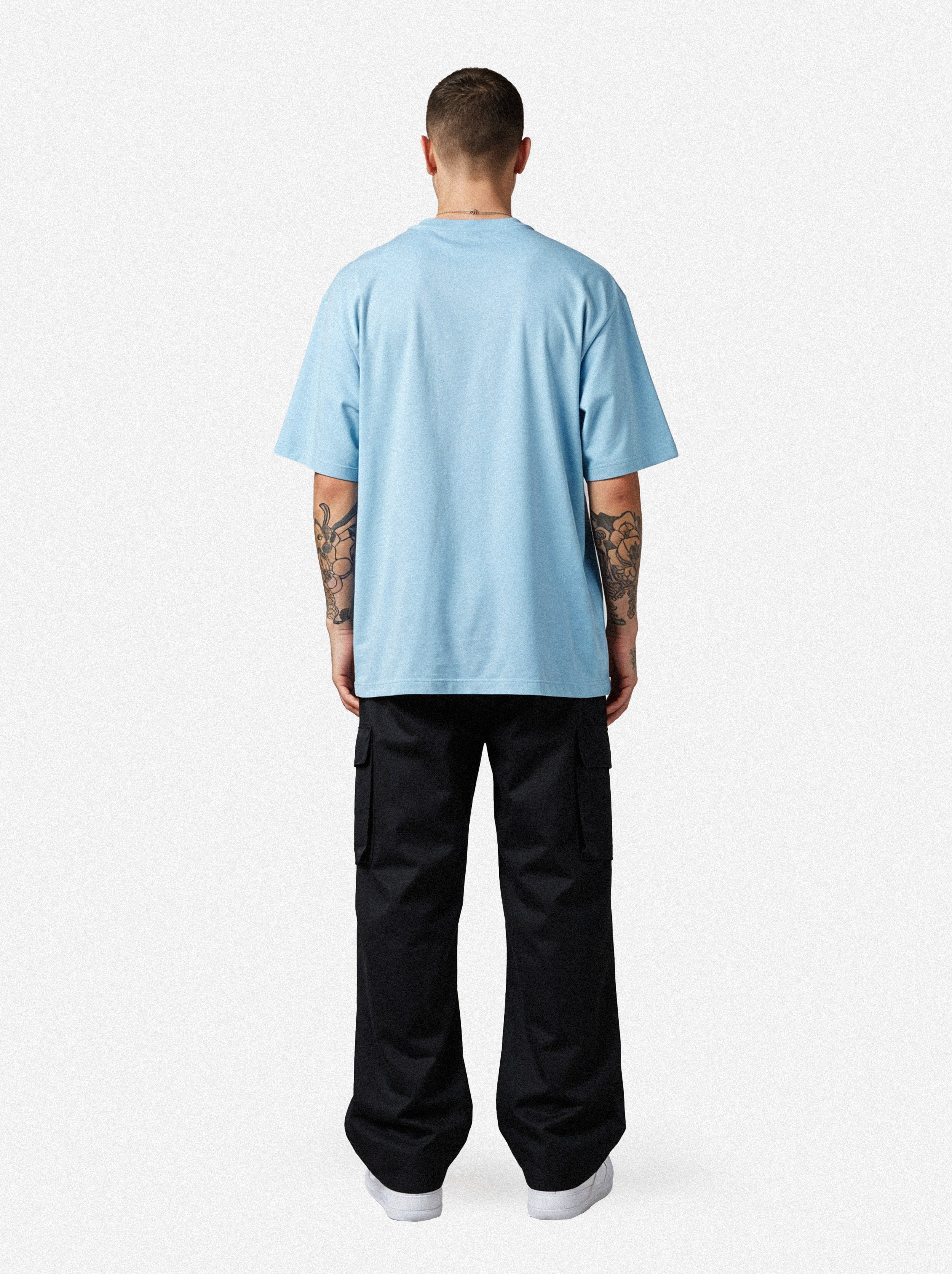 Vacancy Oversized Shirt - Baby Blue