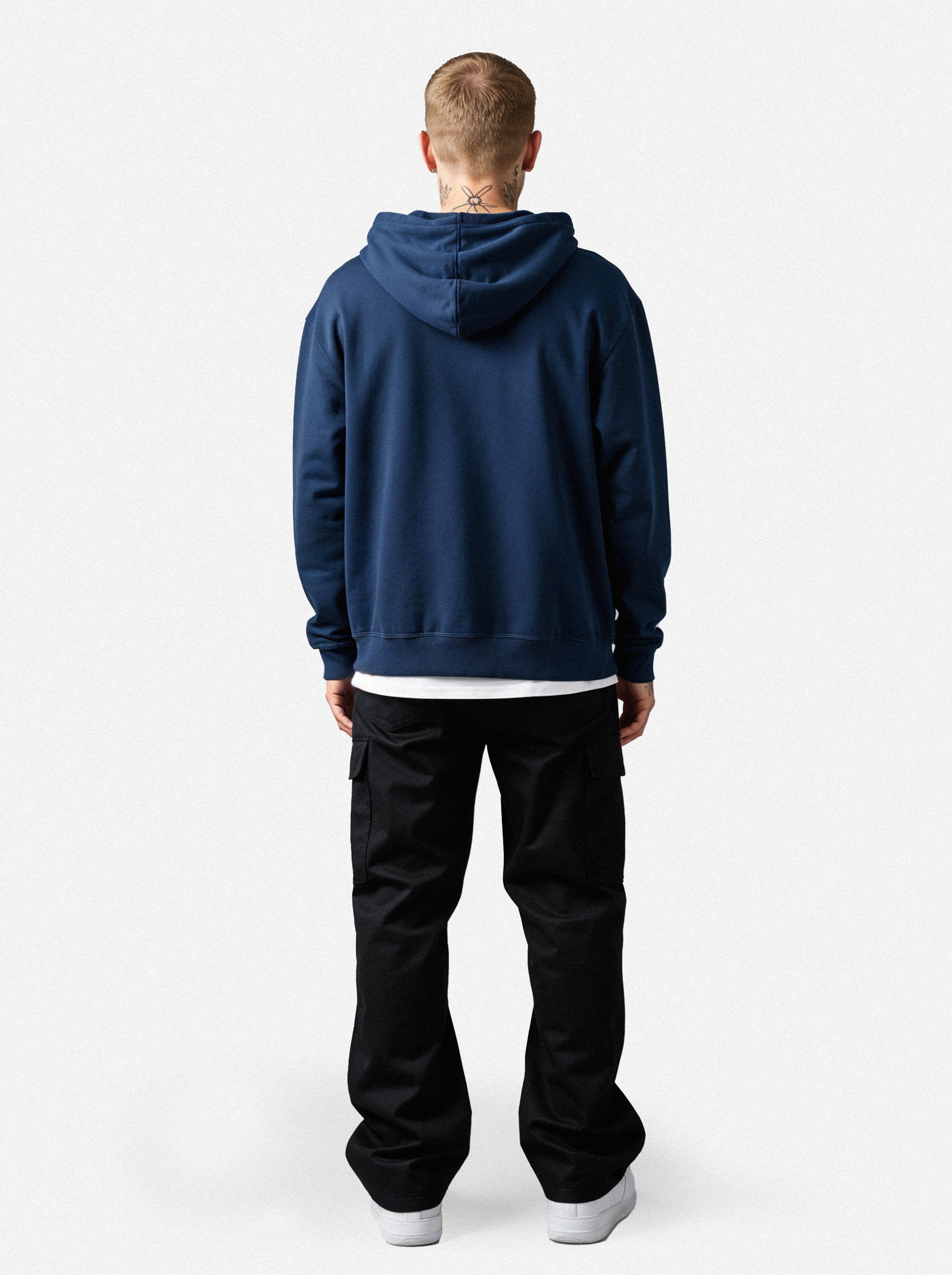 Vacancy oversized Zipper Hoodie - French Navy