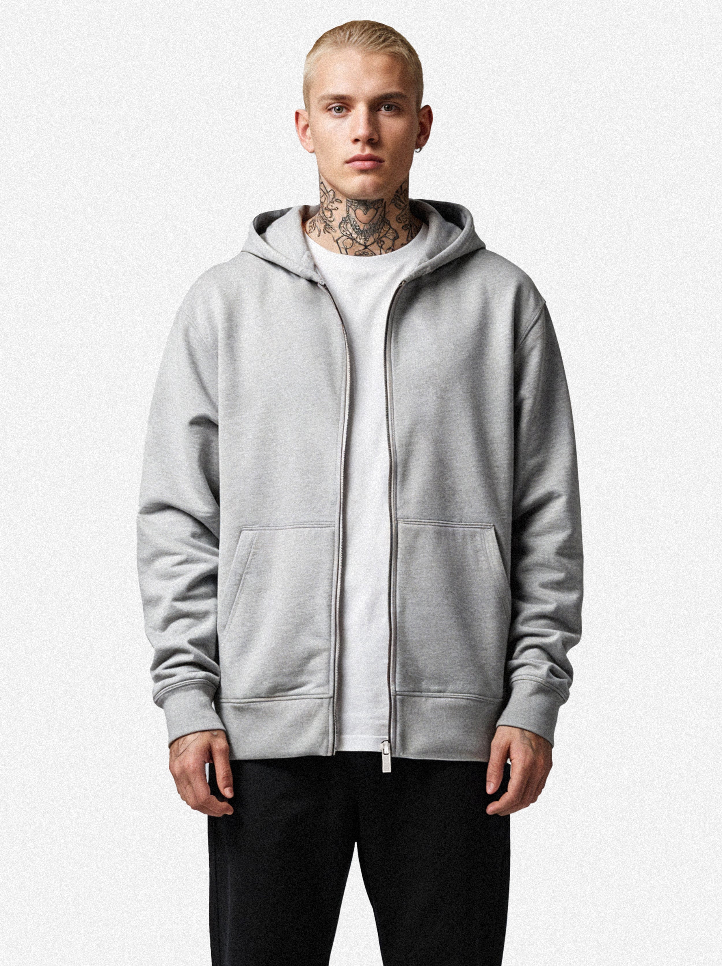 Vacancy oversized Zipper Hoodie - Grey