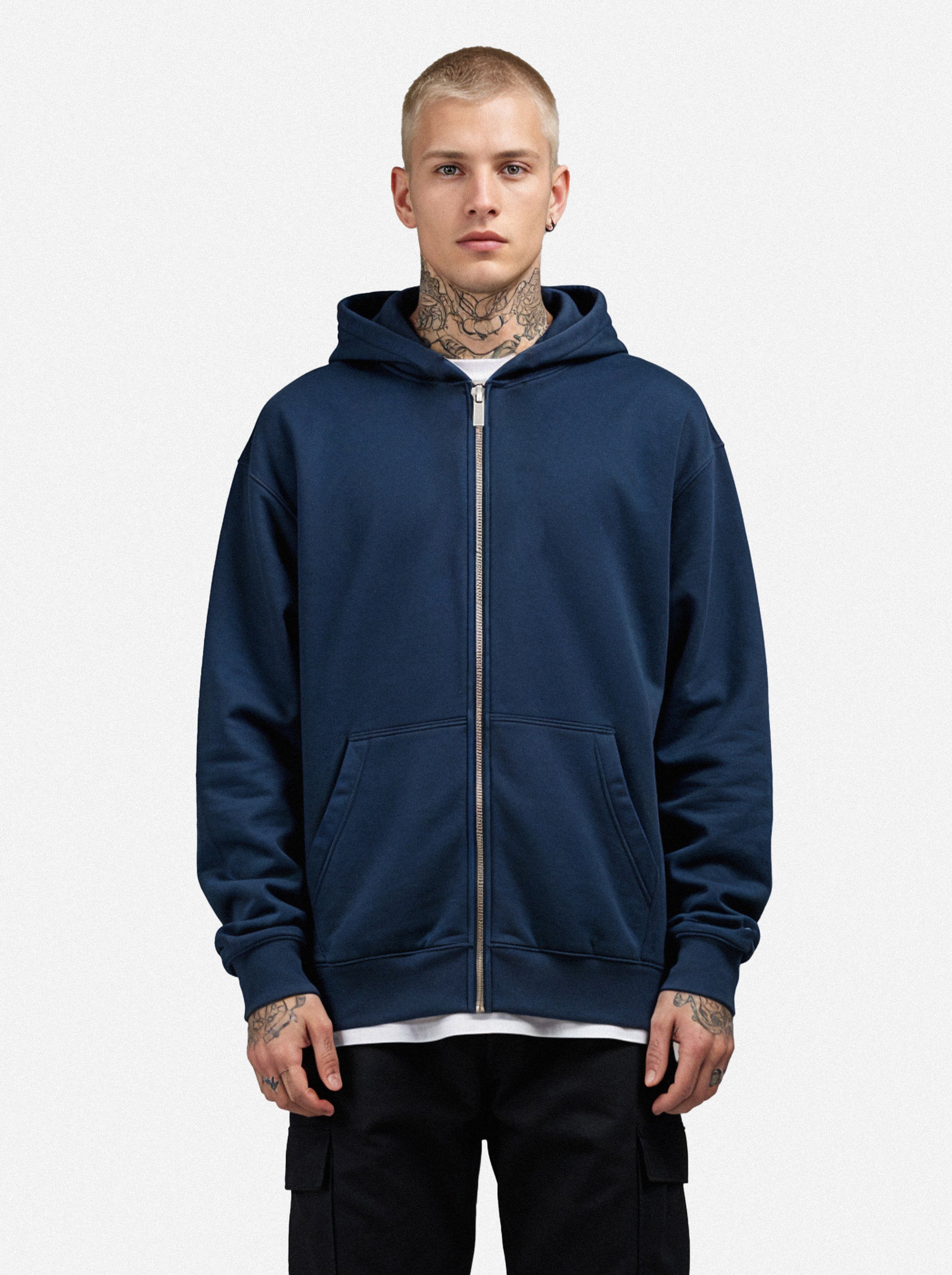 Vacancy oversized Zipper Hoodie - French Navy