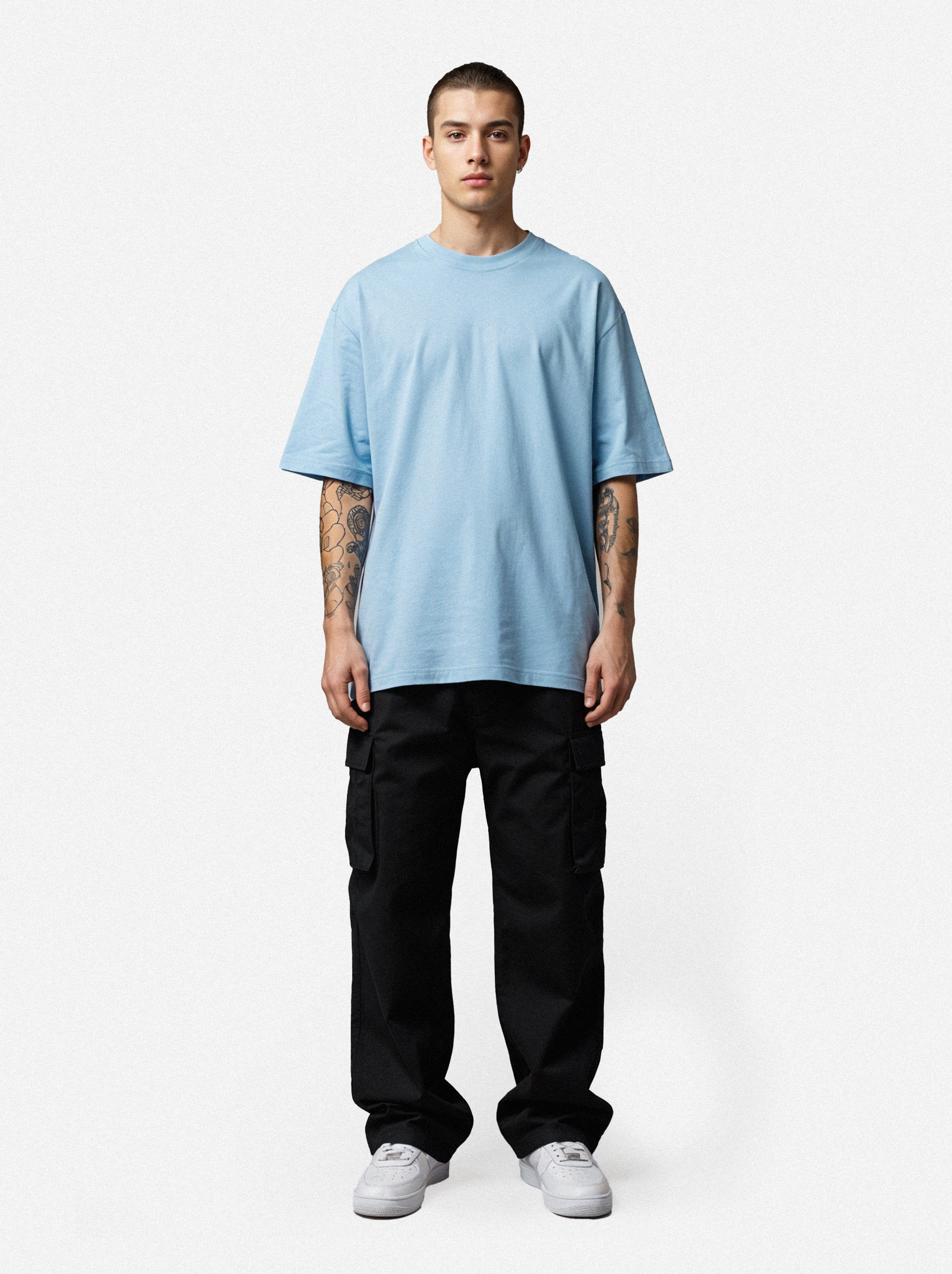 Vacancy Oversized Shirt - Baby Blue