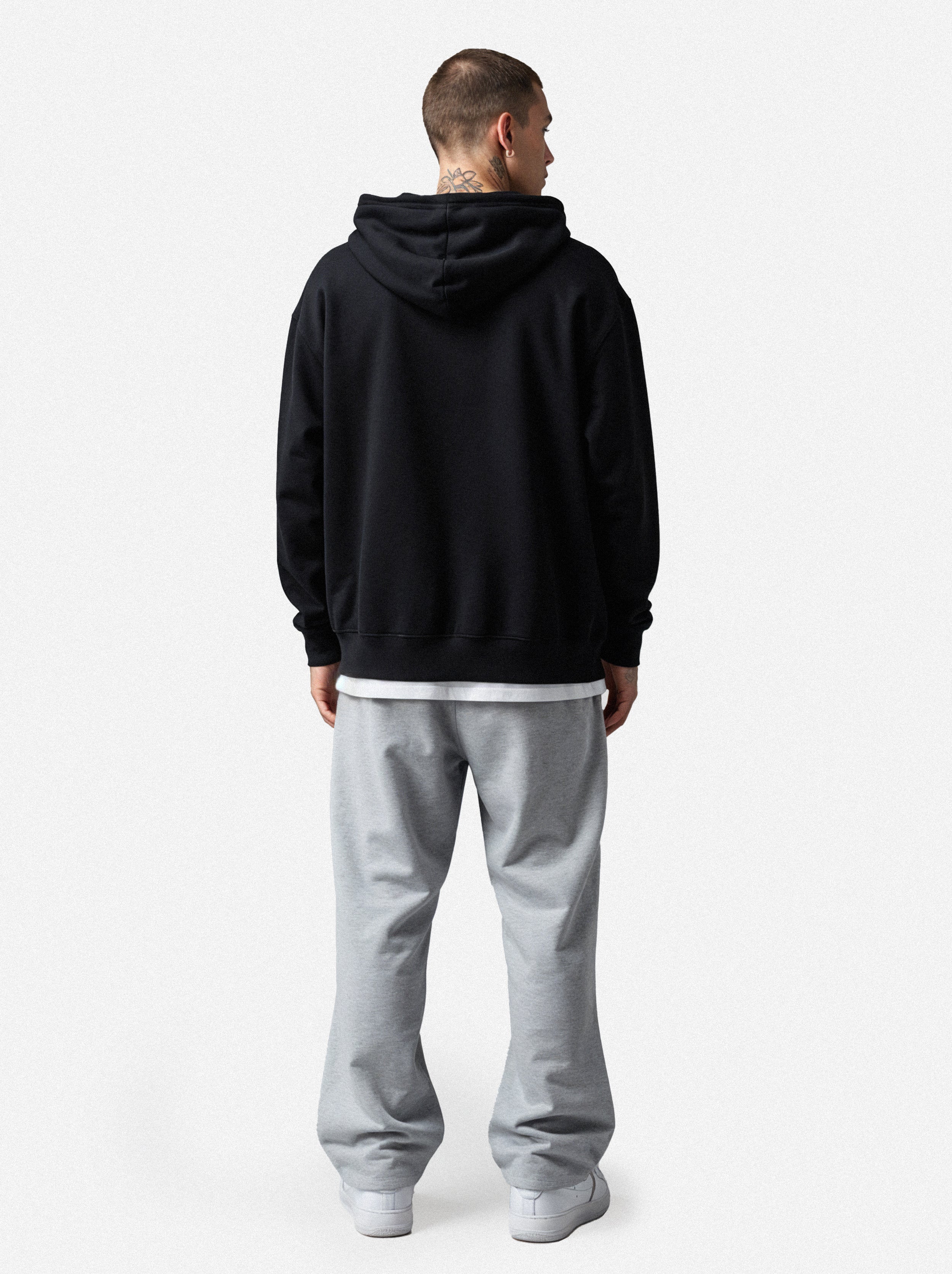 Vacancy oversized Zipper Hoodie - Black