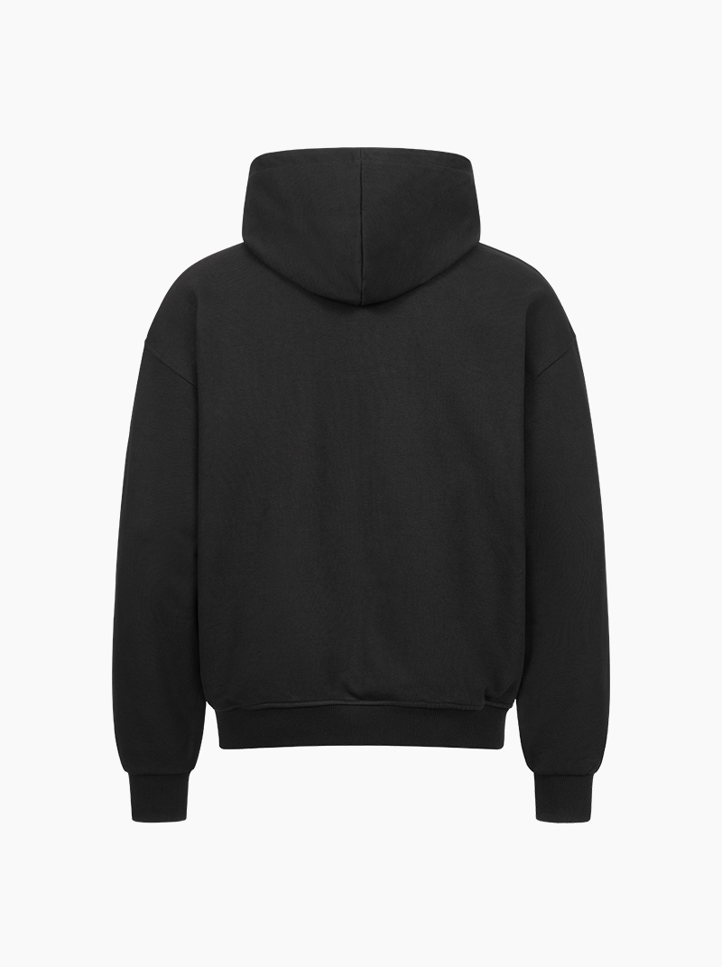 Vacancy oversized Zipper Hoodie - Black