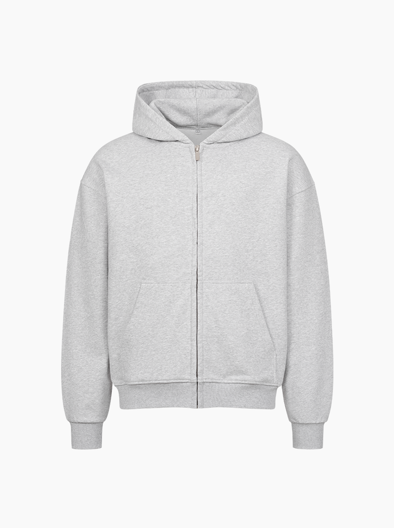 Vacancy oversized Zipper Hoodie - Grey