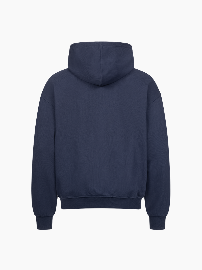 Vacancy oversized Zipper Hoodie - French Navy