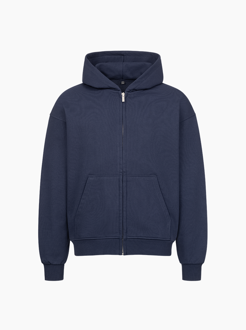 Vacancy oversized Zipper Hoodie - French Navy